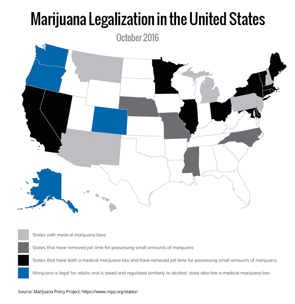 where is weed legal in the united states