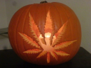 weed leaf pumpkin